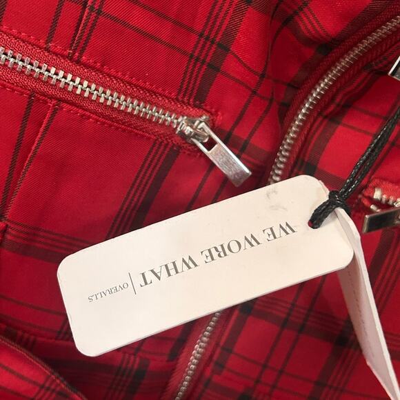 Nwt-WeWoreWhat- Seen on TV- Plaid Moto Overalls XS MSRP $225 - Picture 6 of 7